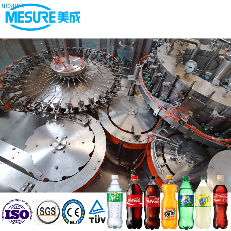  Автоматическое газированное полоскание напитков заполнение 3 в 1 производство мононогодного блока.