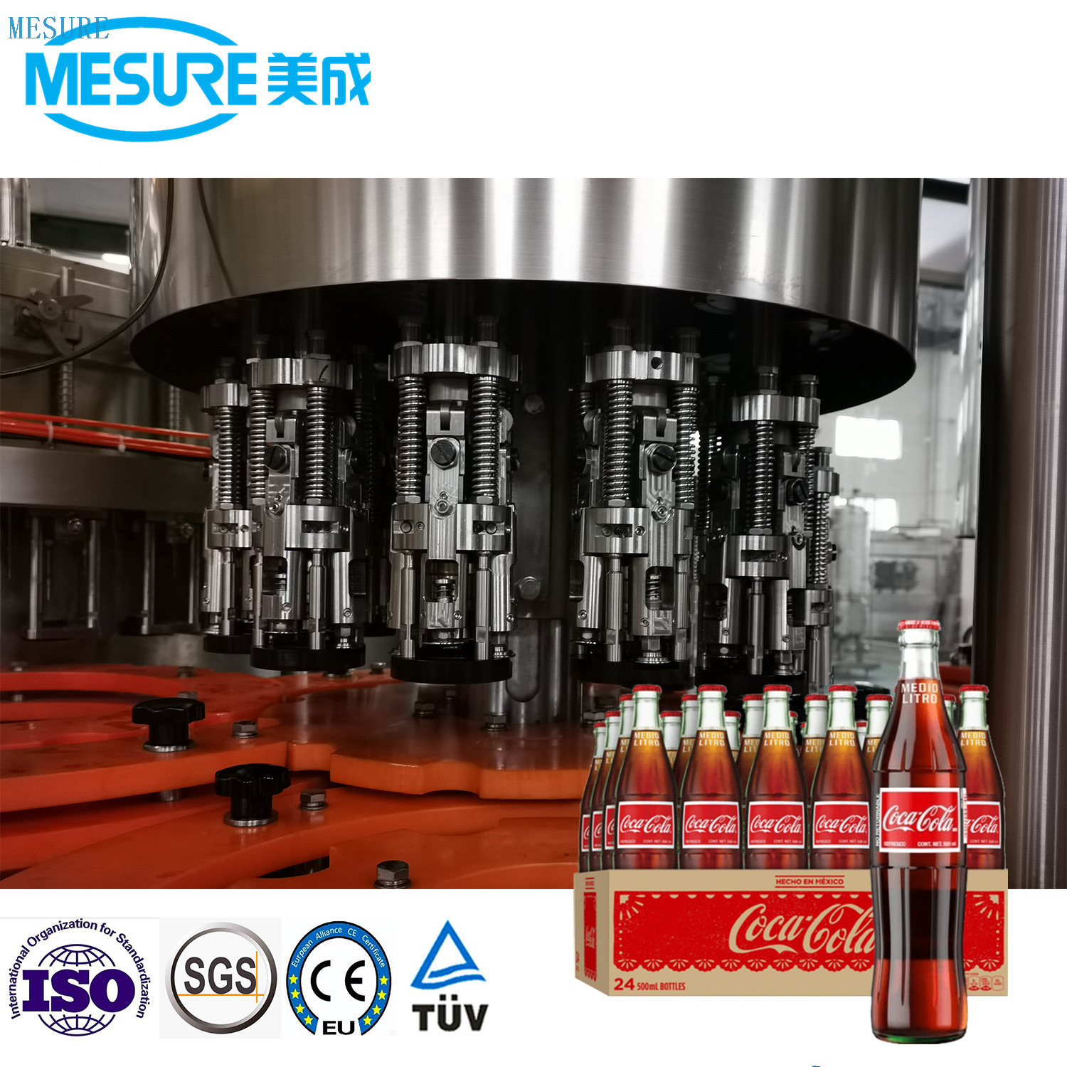 Эффективная стеклянная бутылка, сверкающая газированная газированная начинка