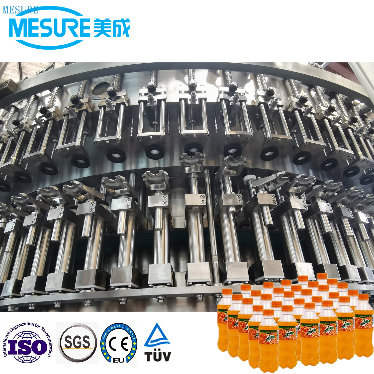 Линия заполнения на зачистке с высокой скоростью 15000 мл / час. 