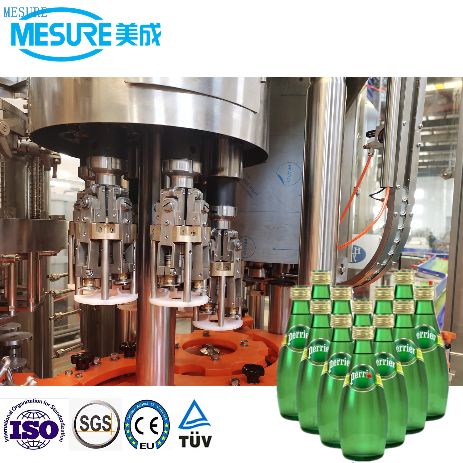 Эффективная стеклянная бутылка из газированной начинки для напитков