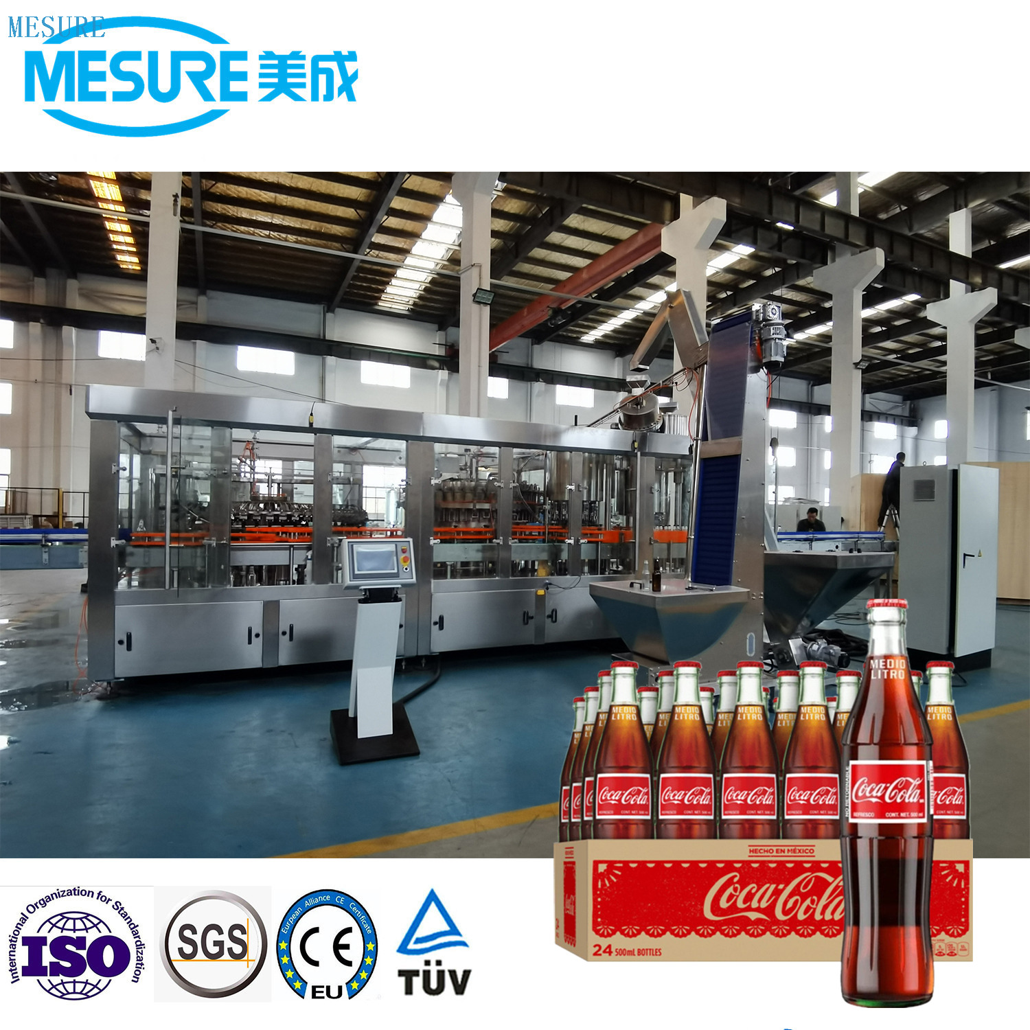 Эффективная стеклянная бутылка, сверкающая газированная газированная начинка