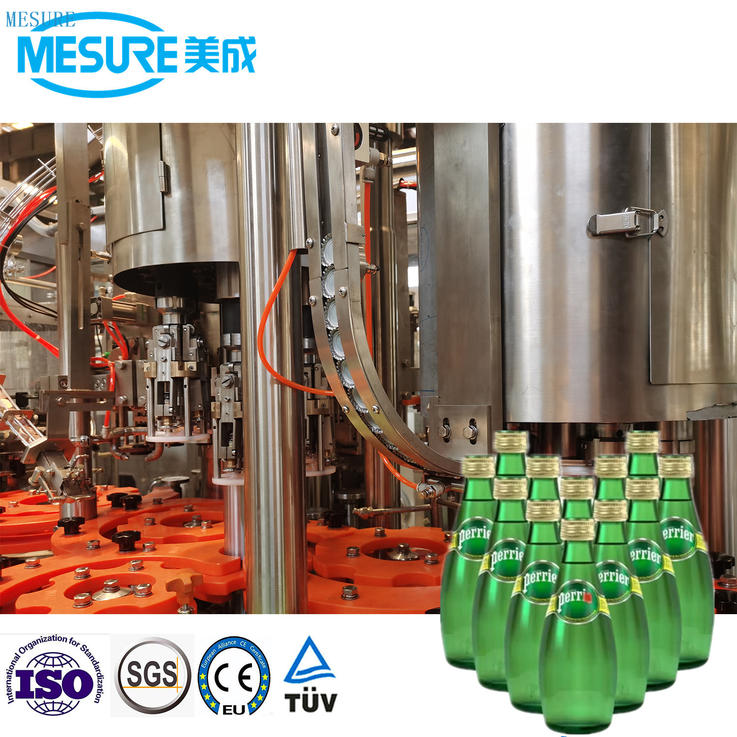 Эффективная стеклянная бутылка из газированной начинки для напитков